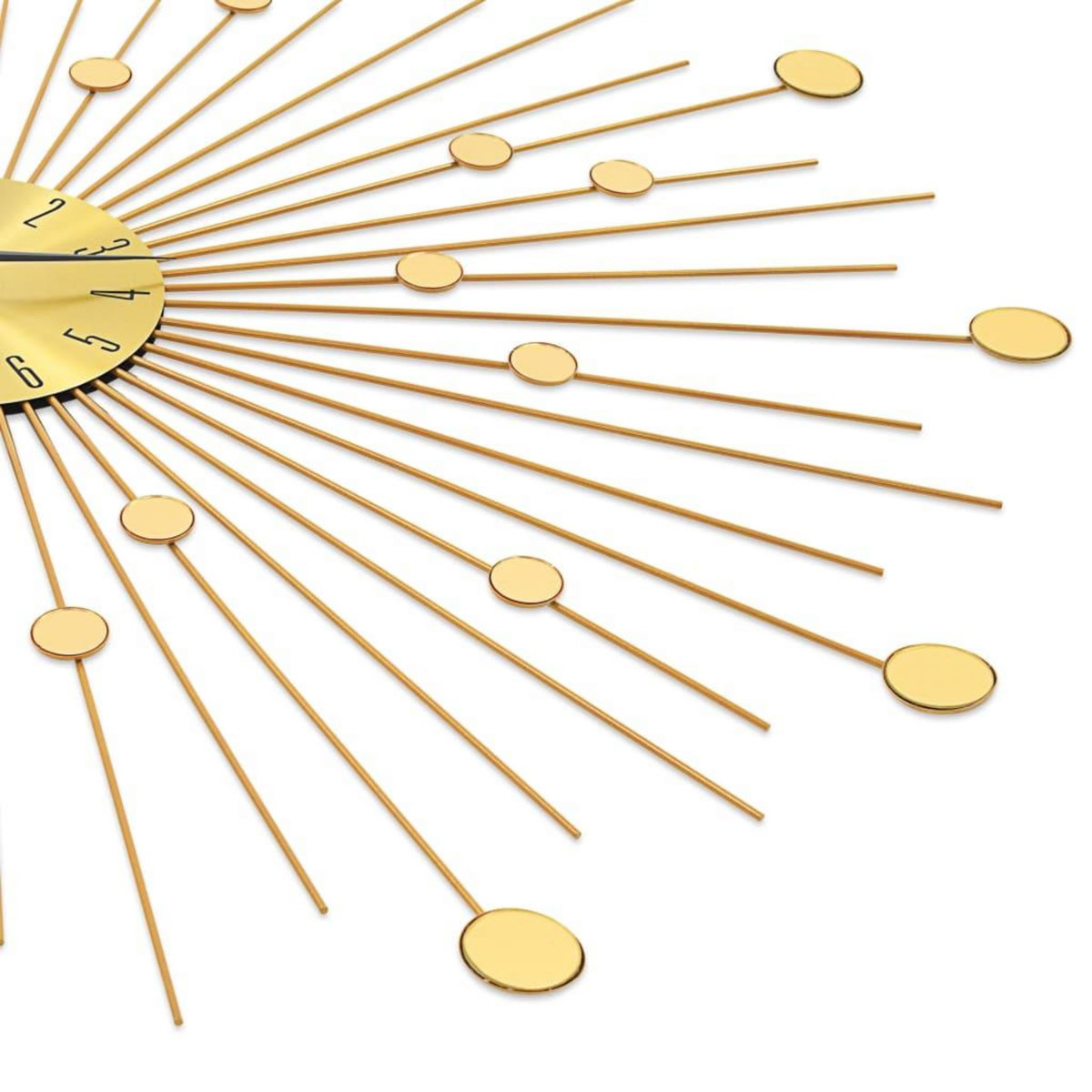 VIDAXL Horloge murale Metal 70 cm Dore