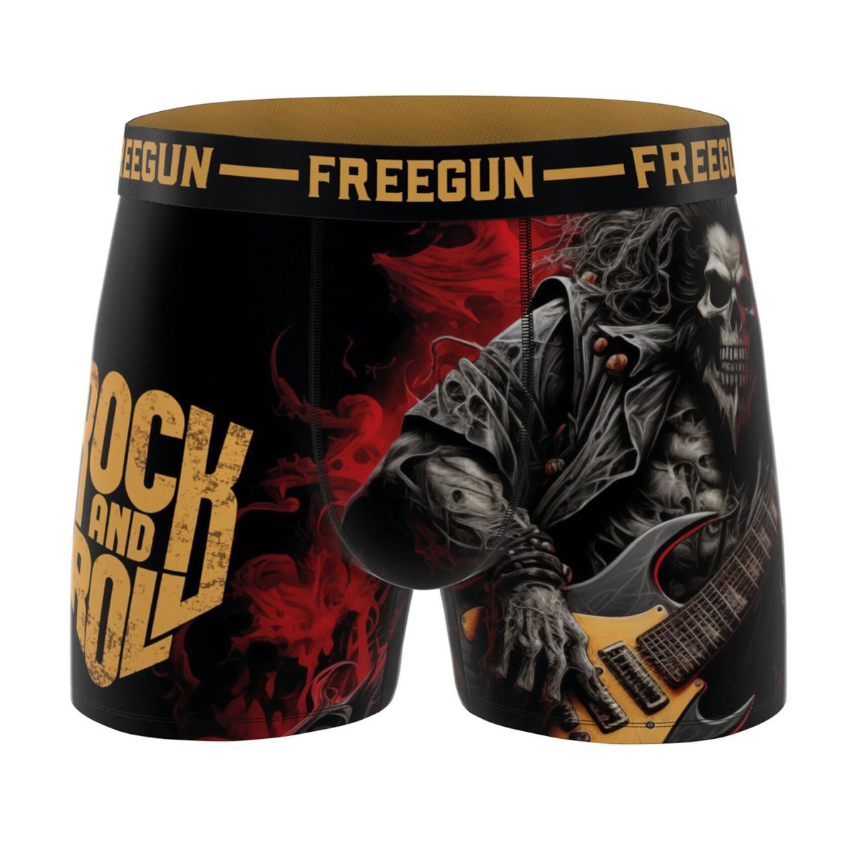 FREEGUN Lot de 4 boxers homme Heavy Rock