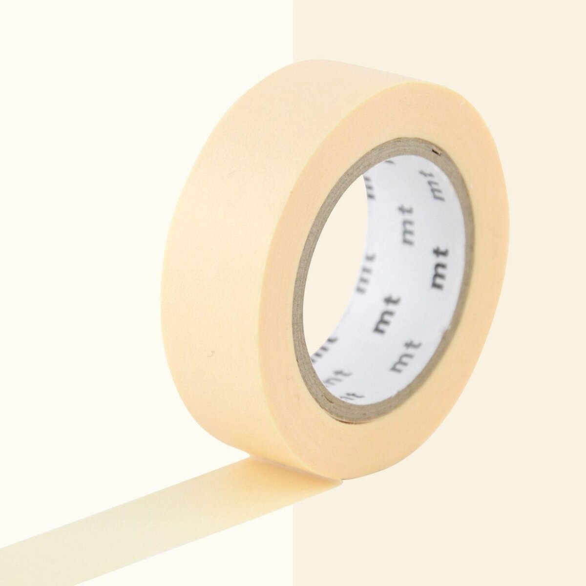 Masking Tape (MT) Masking tape unicolore pastel - Ecru - 1,5 cm x 7 m