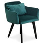 Voir la diapositive 2 : Paris Prix Lot de 2 Fauteuils Velours  Scanda  70cm Vert