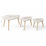 Voir la diapositive 6 : CONCEPT USINE Set de 3 tables gigognes design effet travertin TIRA