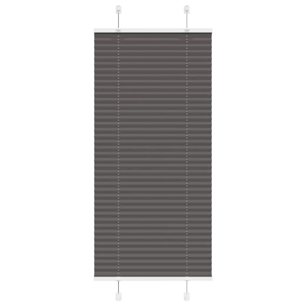 VIDAXL Store plisse noir 60x100 cm largeur du tissu 59,4 cm polyester