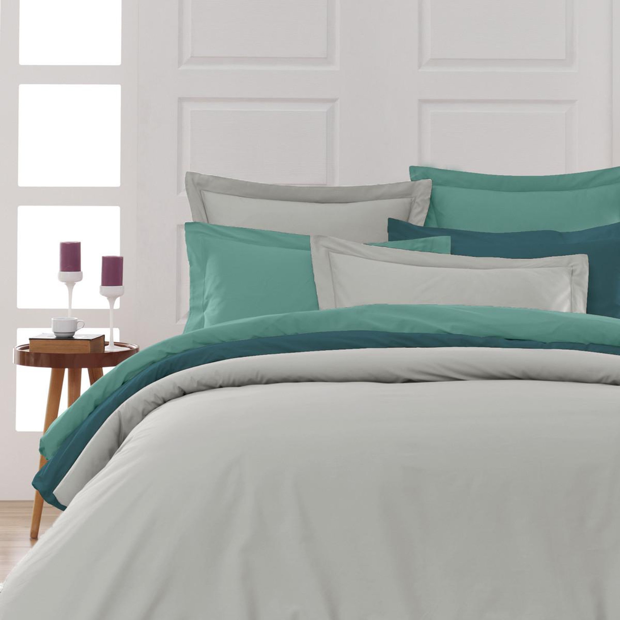 Voir la diapositive 5 : Sensei Maison Drap plat en percale de coton SOFT PERCALE