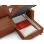 Voir la diapositive 3 : LISA DESIGN Jake - canapé d'angle droit 4 places convertible avec coffre en tissu velours relief