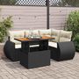 Voir la diapositive 1 : VIDAXL Salon de jardin 5 pcs avec coussins noir resine tressee