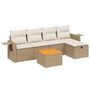Voir la diapositive 2 : VIDAXL Salon de jardin avec coussins 6 pcs beige resine tressee