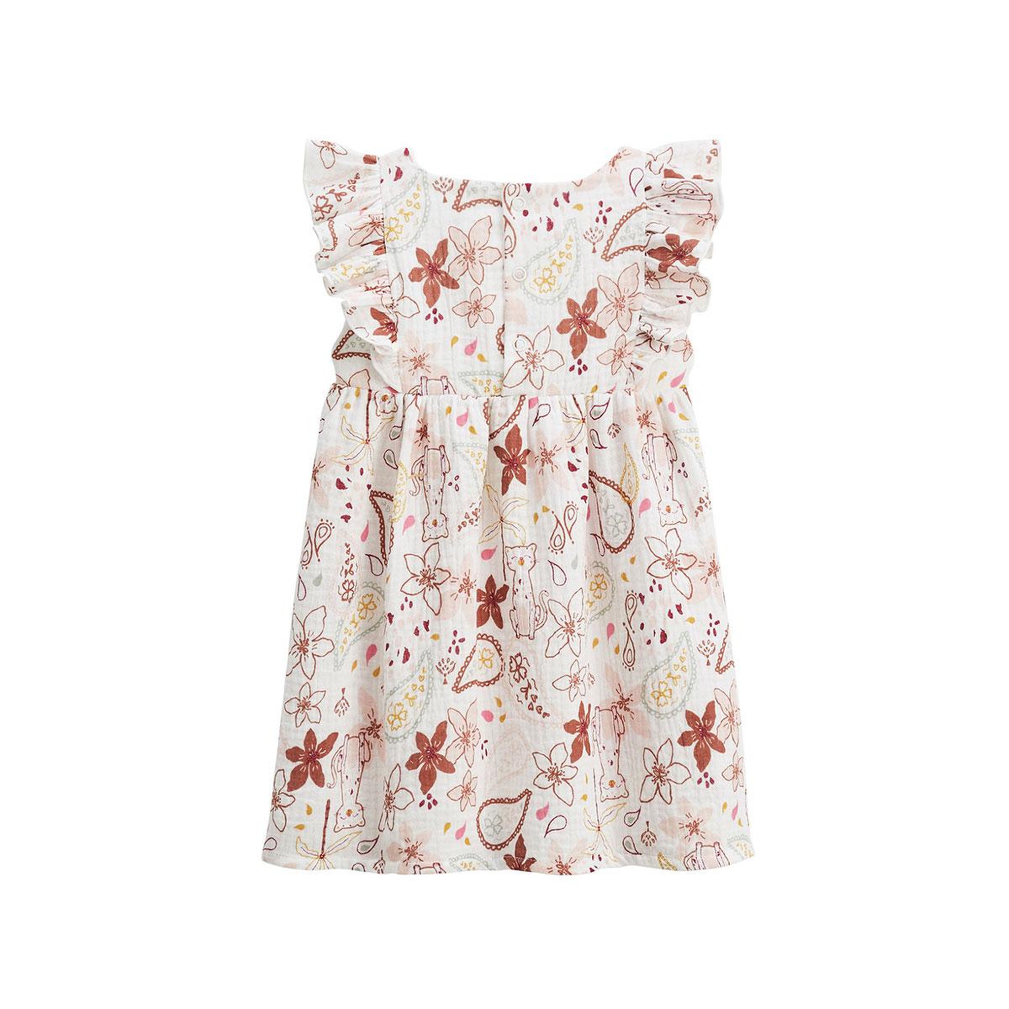 Voir la diapositive 2 : Petit Béguin Robe enfant en gaze de coton arizona