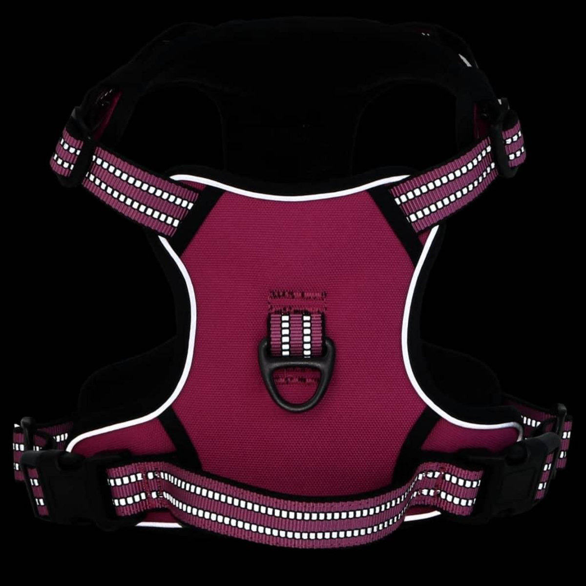 VIDAXL Harnais pour chien avec laisse et collier reglables rose S