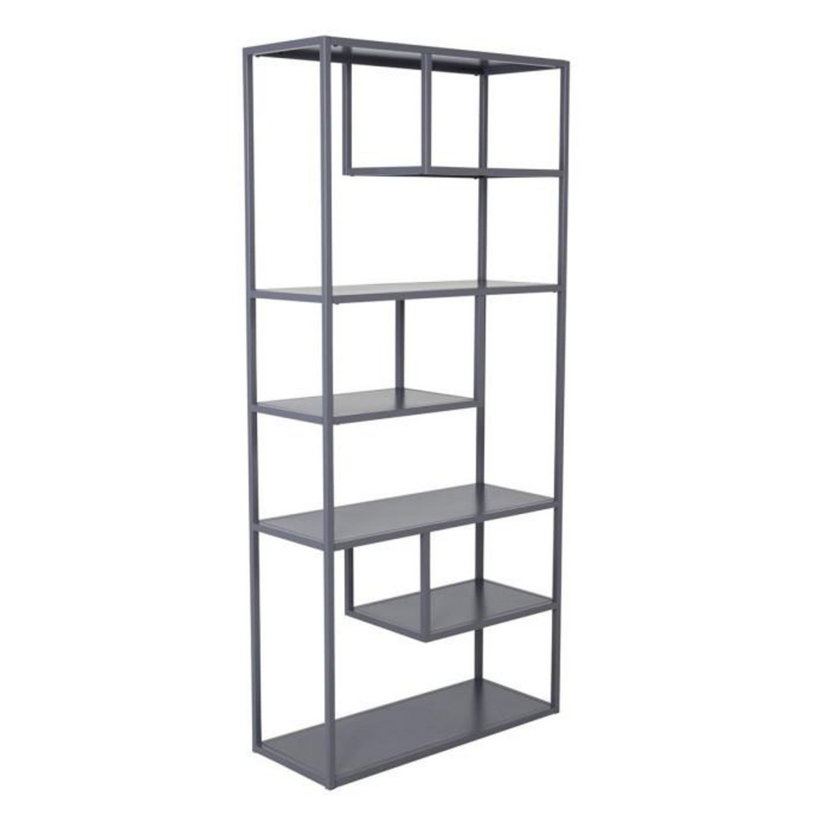 Paris Prix Étagère Bibliothèque 6 Niveaux  Staal  188cm Gris Clair