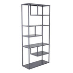 Paris Prix Étagère Bibliothèque 6 Niveaux  Staal  188cm Gris Clair