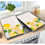 Voir la diapositive 2 : Wenko 2 Couvre-plaques universel design Citrons - 30 x 52 cm - Jaune