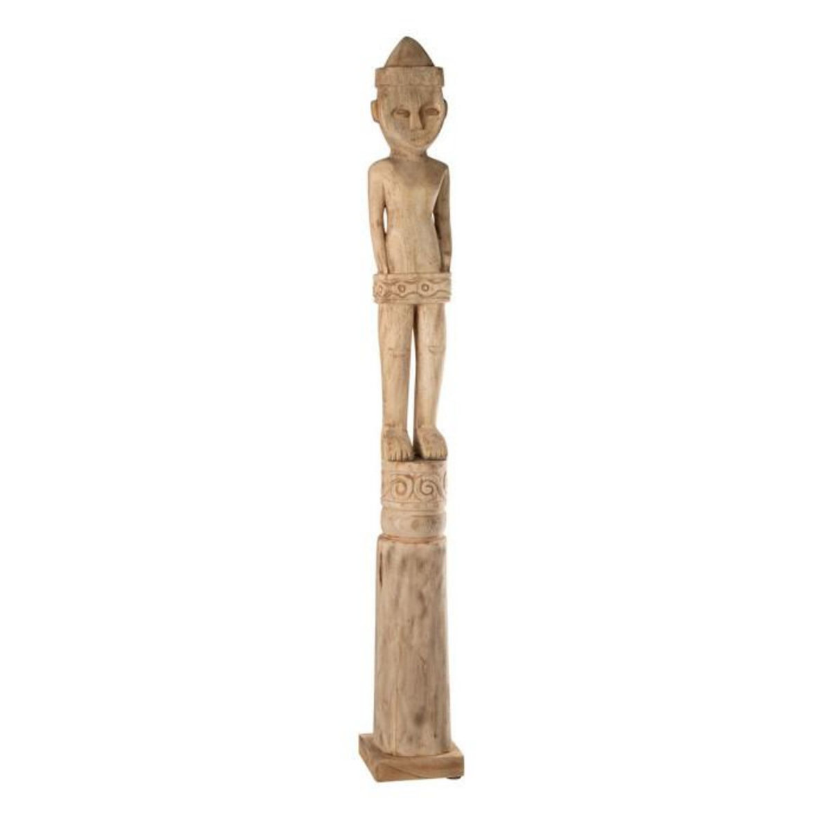 Paris Prix Statuette Déco  Personnage Africain Debout  114cm Naturel