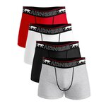  X4 Boxers Gris/Noir/Blanc/Rouge Homme Airness Casual. Coloris disponibles : Gris