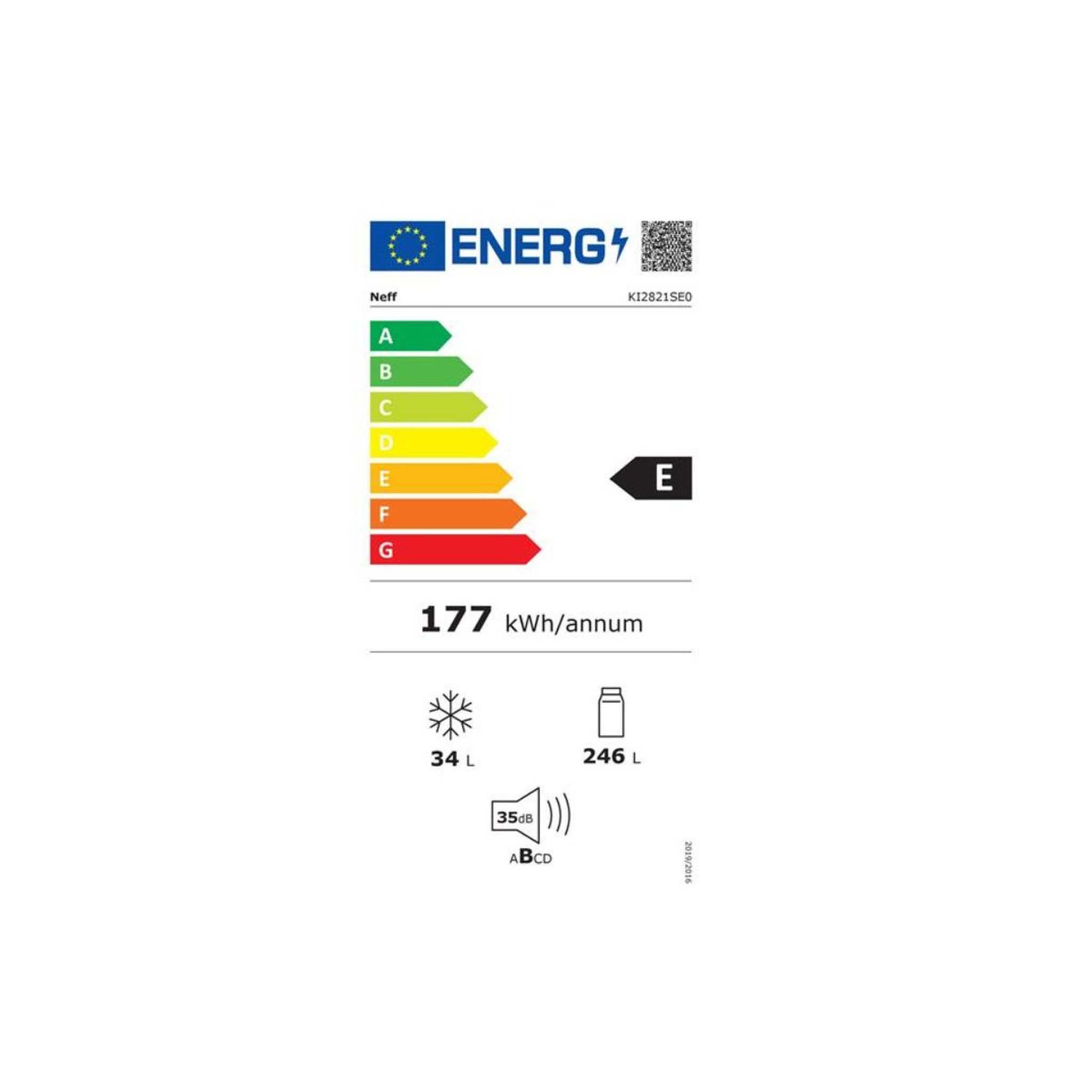 Voir la diapositive 2 : Neff Réfrigérateur 1 porte intégrable à glissière 280l - ki2821se0