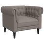 Voir la diapositive 2 : VIDAXL Fauteuil Chesterfield taupe tissu