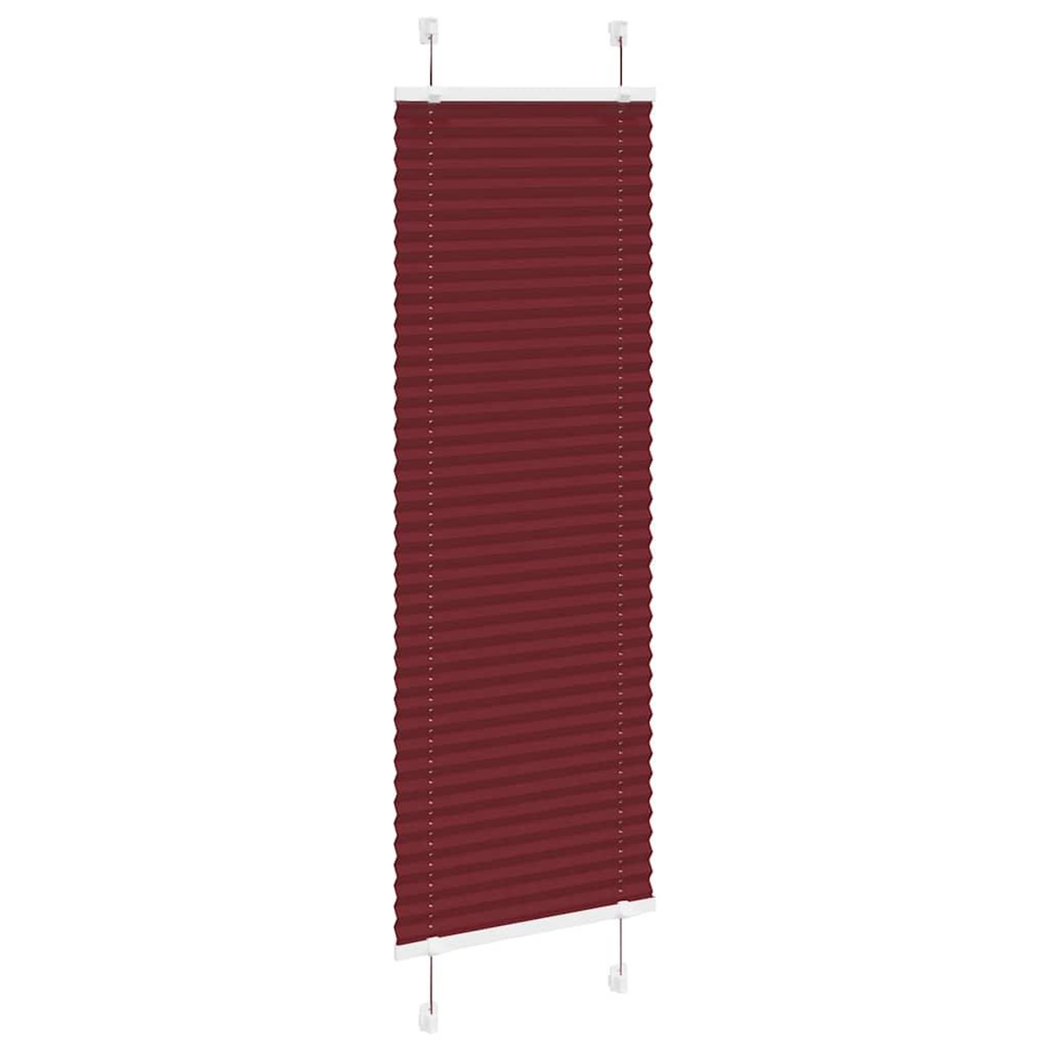 Voir la diapositive 3 : VIDAXL Store plisse rouge bordeaux 45x100 cm largeur du tissu 44,4 cm