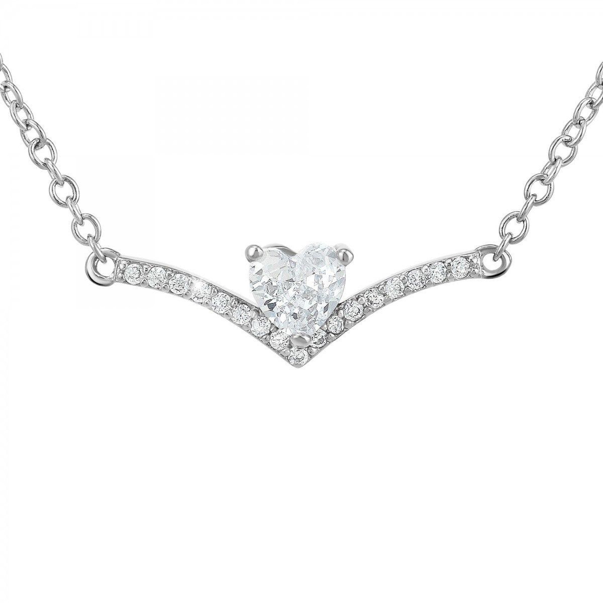 SC CRYSTAL Collier cœur SC Crystal orné de zirconium