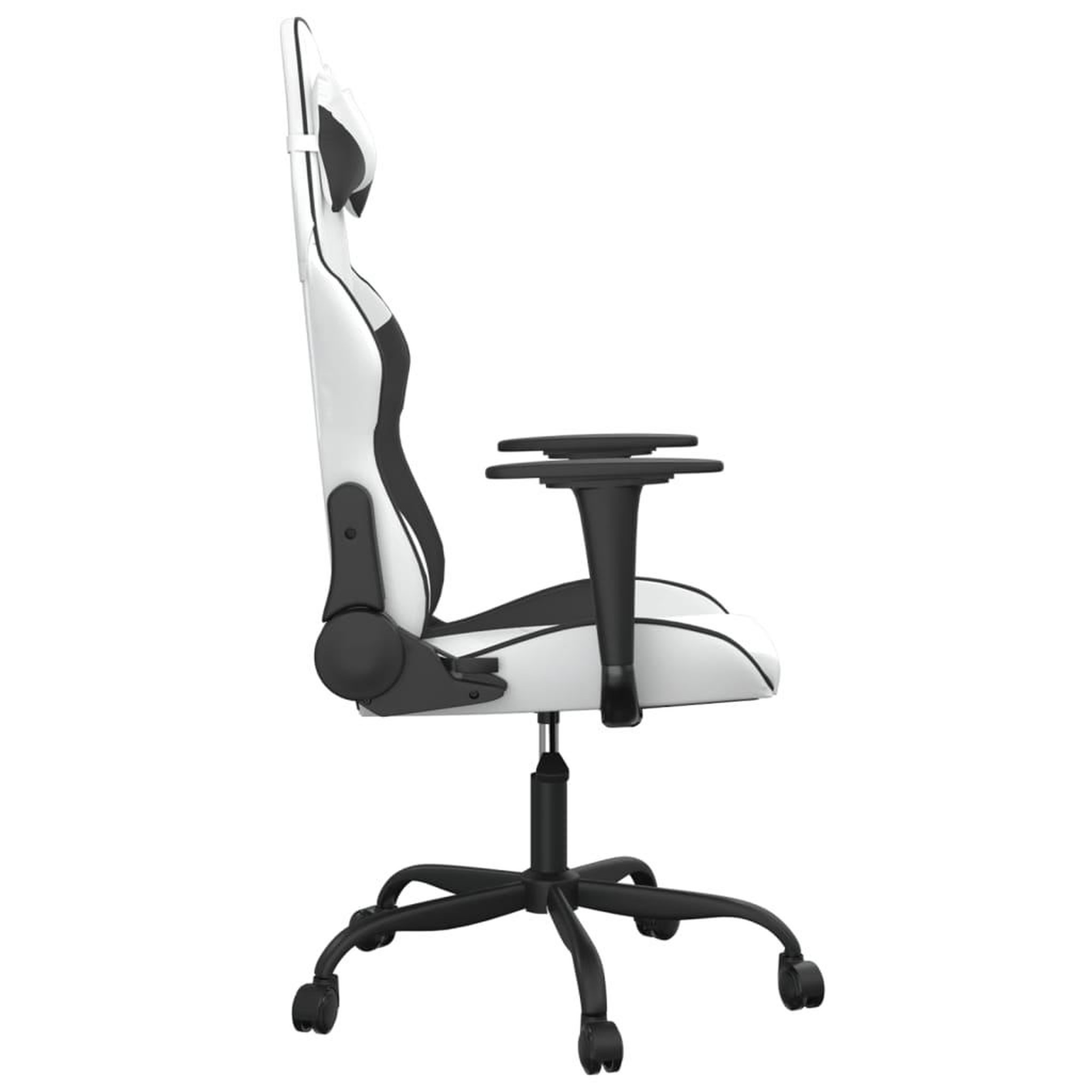 Voir la diapositive 4 : VIDAXL Chaise de jeu de massage Blanc et noir Similicuir