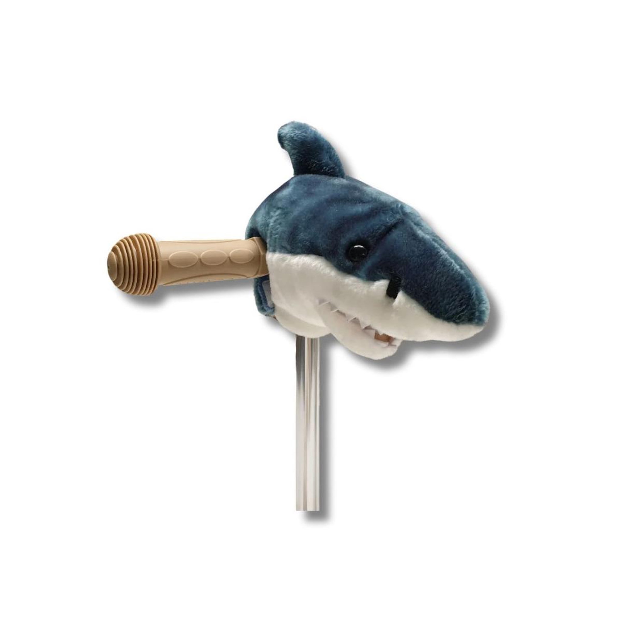 WILD & SOFT Tete Peluche Design Requin Pour Guidon T-Bar