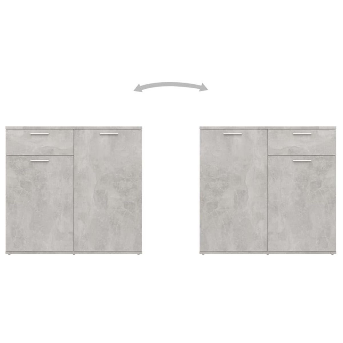 VIDAXL Buffet Gris beton 160x36x75 cm Bois d'ingenierie