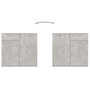 Voir la diapositive 5 : VIDAXL Buffet Gris beton 160x36x75 cm Bois d'ingenierie