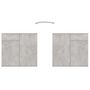 Voir la diapositive 5 : VIDAXL Buffet Gris beton 160x36x75 cm Bois d'ingenierie