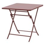 HESPERIDE Table de jardin pliante carrée 2 places GREENSBORO - Lie de vin