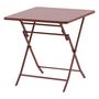 Voir la diapositive 1 : HESPERIDE Table de jardin pliante carrée 2 places GREENSBORO - Lie de vin