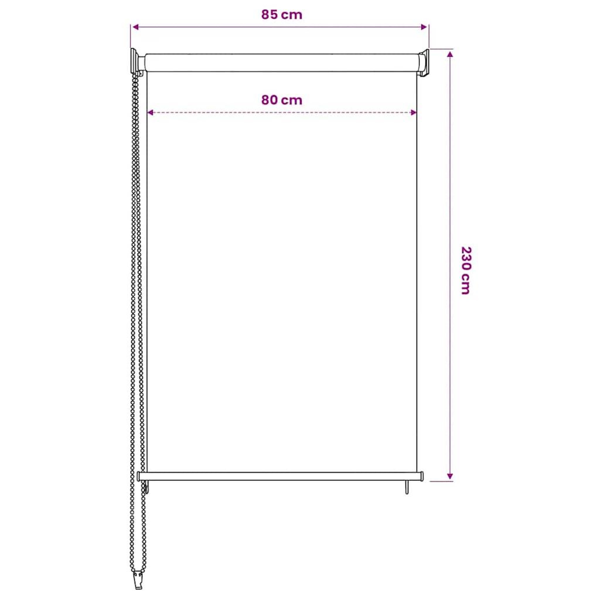 Voir la diapositive 6 : VIDAXL Store roulant d'exterieur 85 (l) x 230 (h) cm beige
