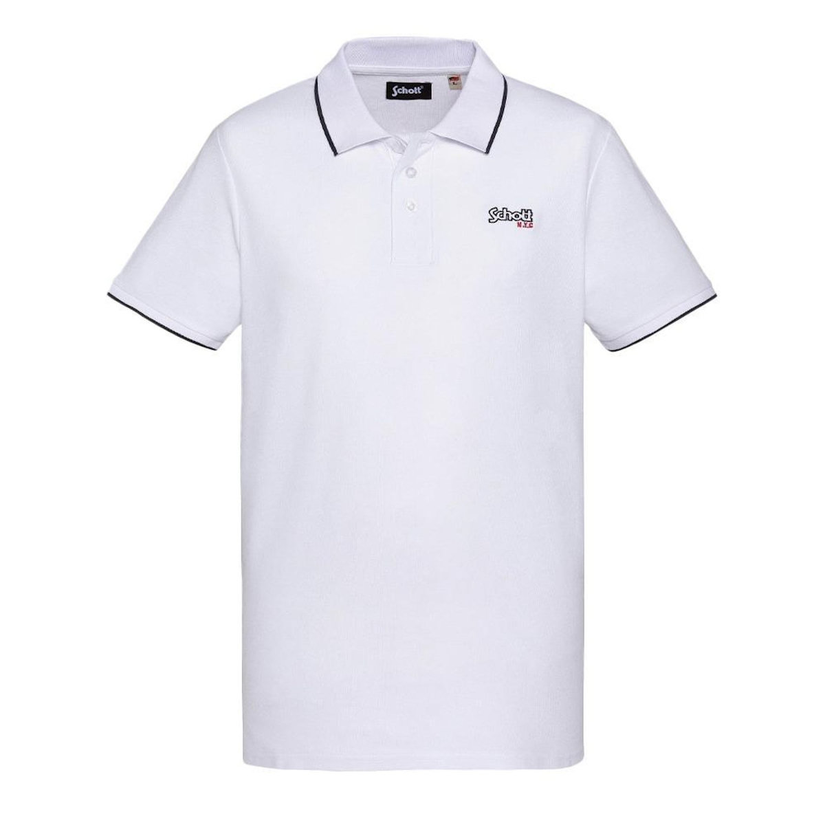 Schott Polo Blanc Homme Schott PAUL