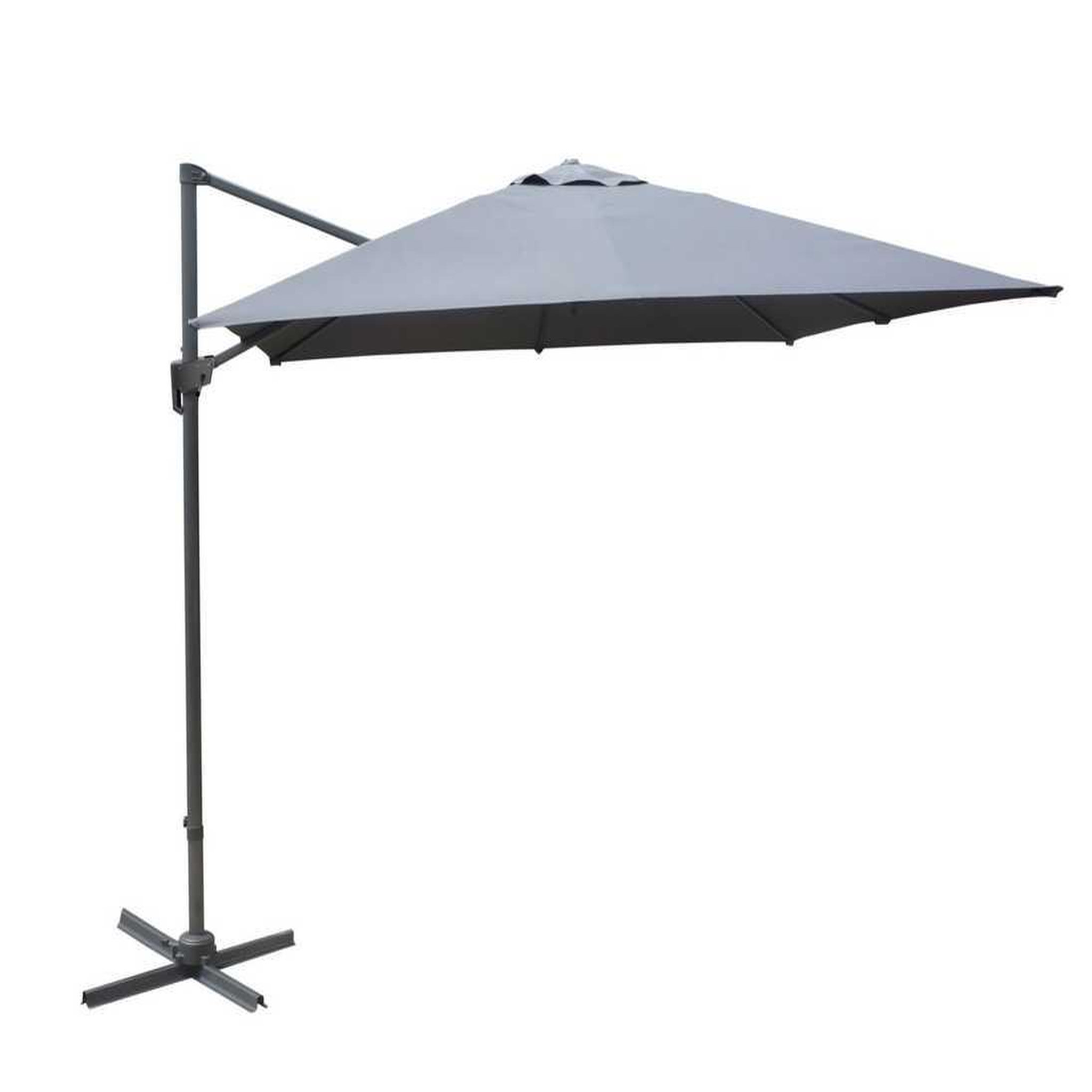 Proloisirs Parasol déporté NH - Toile carré 300 x 300 cm - Couleur grise