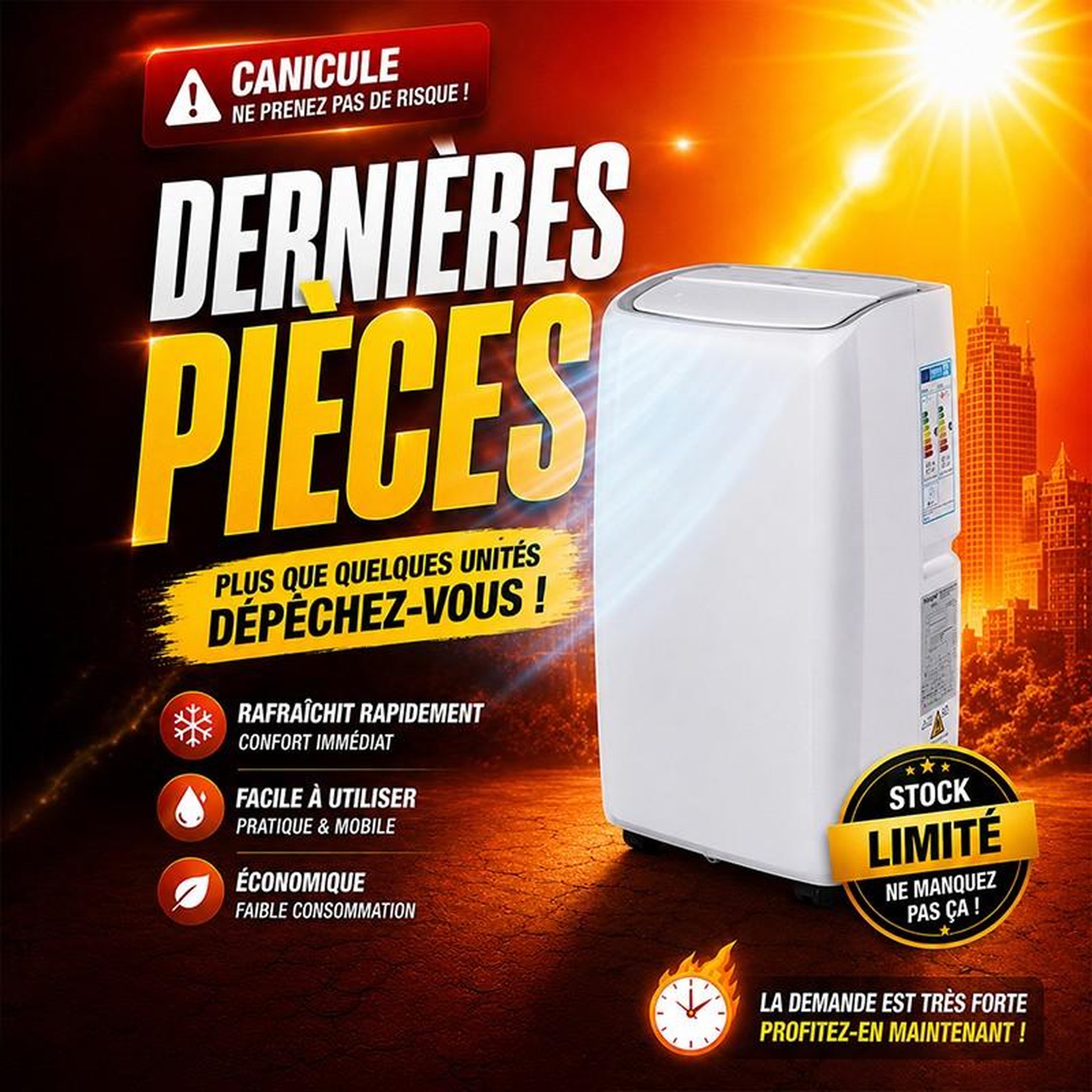 Voir la diapositive 2 : Climatiseur Mobile 12000 Btu Avec Déshumidification