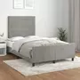 VIDAXL Cadre de lit avec tete de lit Gris clair 120x200 cm