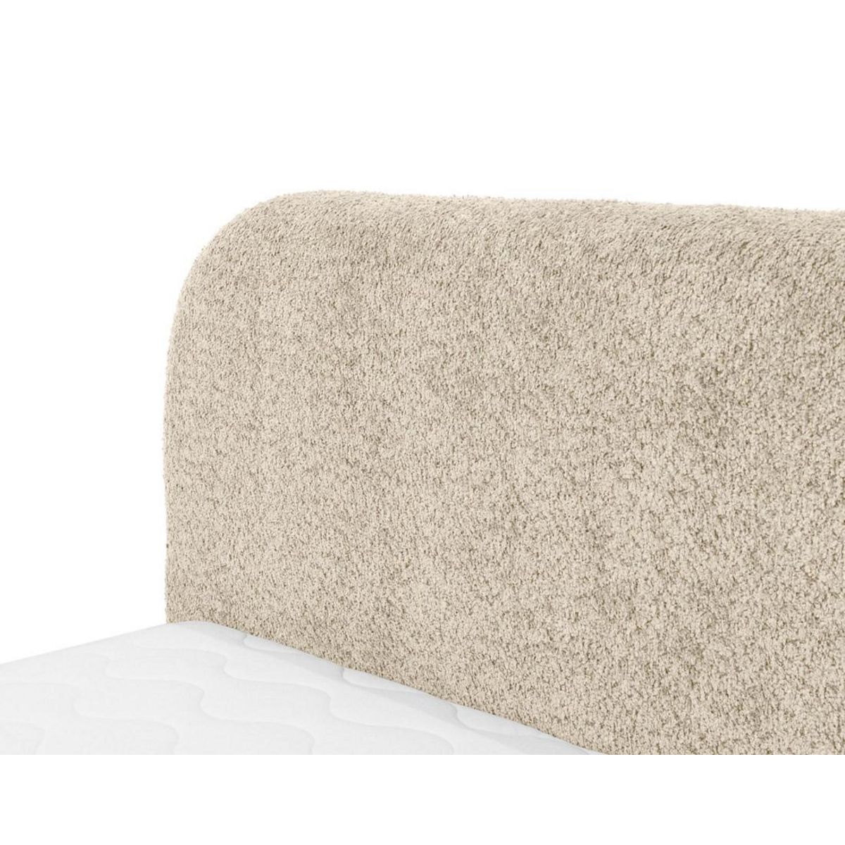 BEST MOBILIER Orane - lit coffre - 140x200 cm - en tissu bouclette