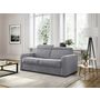 Voir la diapositive 1 : Canapé système couchage rapide 3 places en tissu gris clair CAROLE