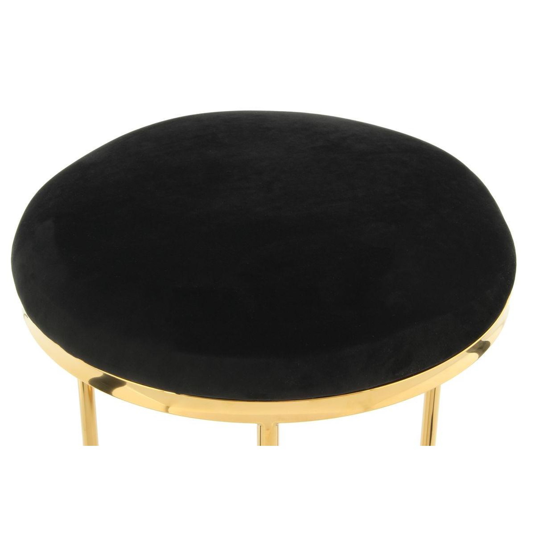 Voir la diapositive 2 : Paris Prix Tabouret design  wynona  49cm noir & or