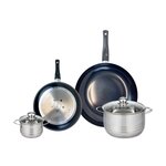 ELO Ensemble de 2 Poêles de cuisson 24 et 32 cm et 2 faitouts 12 et 20 cm Elo Prima Brillant