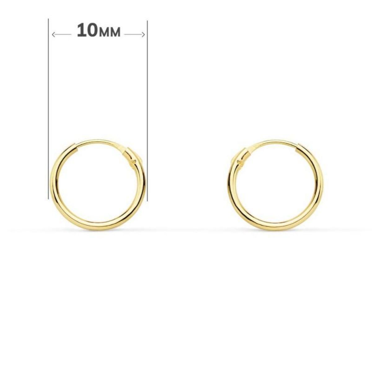 L'ATELIER D'AZUR Boucles d'Oreilles Créoles Or 18 Carats 750/000 Jaune - 1cm