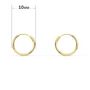 Voir la diapositive 2 : L'ATELIER D'AZUR Boucles d'Oreilles Créoles Or 18 Carats 750/000 Jaune - 1cm