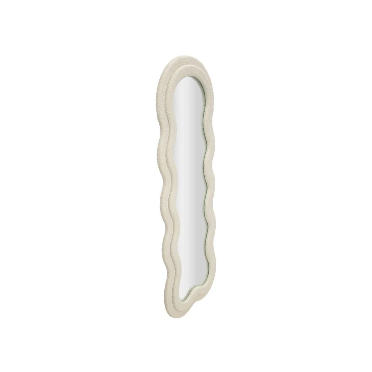 Paris Prix Miroir Mural en Tissu Bouclé  Teddy  160cm Crème