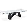 Voir la diapositive 2 : Paris Prix Table de Repas Extensible  Nayla  180-260cm Blanc & Noir