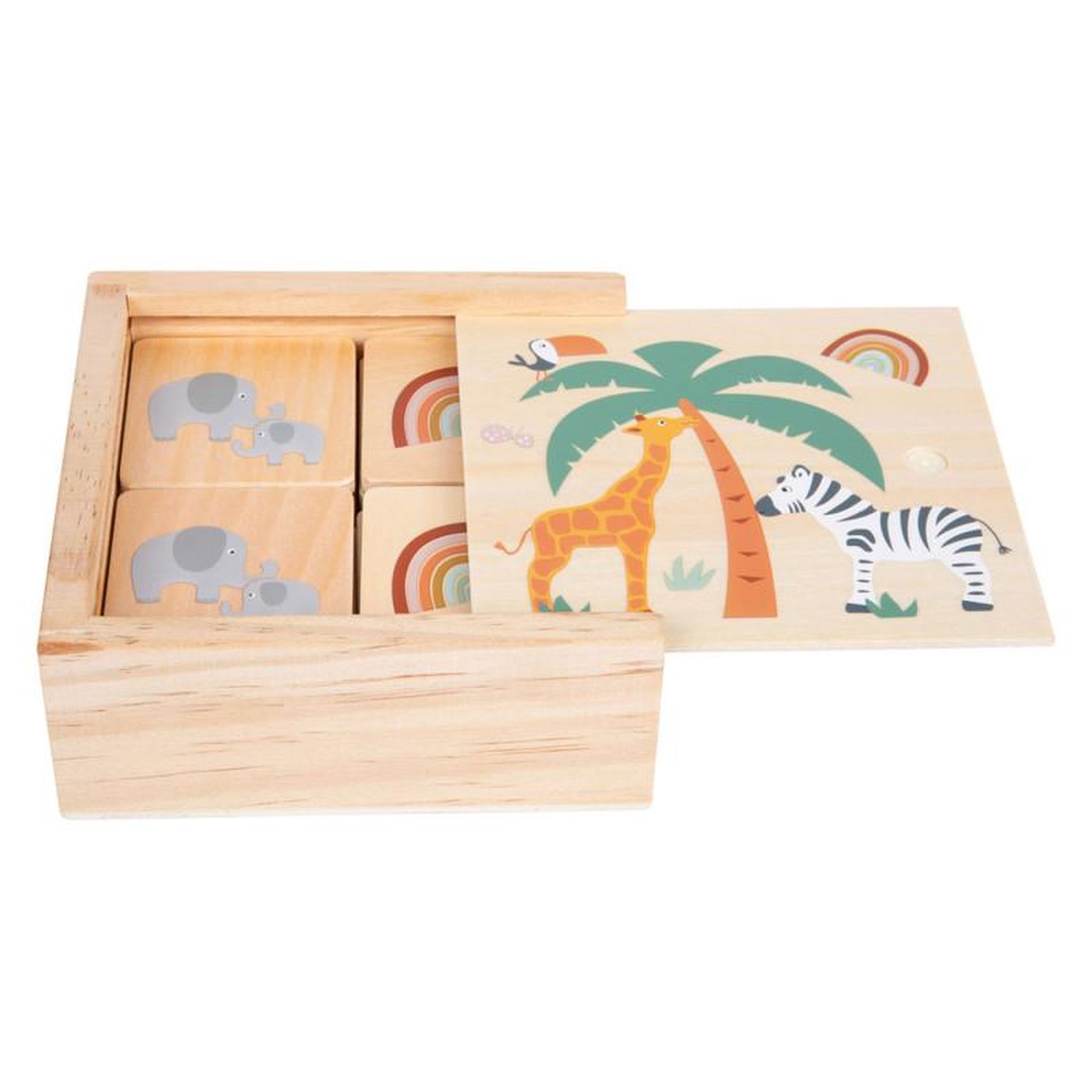 Voir la diapositive 3 : SMALL FOOT Small Foot - Wooden Memo Safari 11696