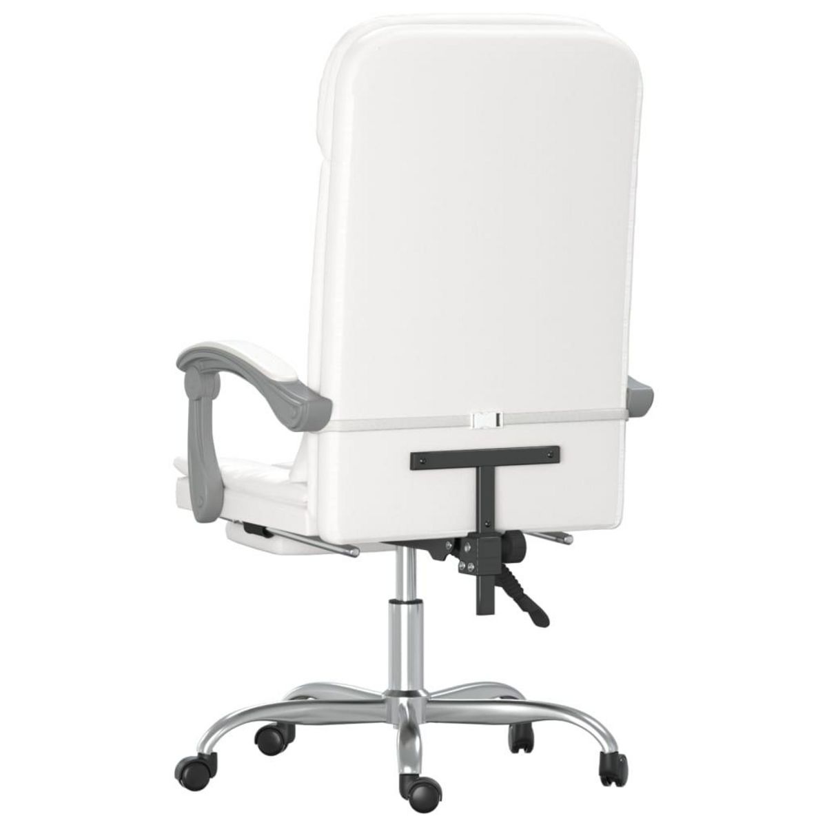 VIDAXL Fauteuil de massage inclinable de bureau Blanc Similicuir