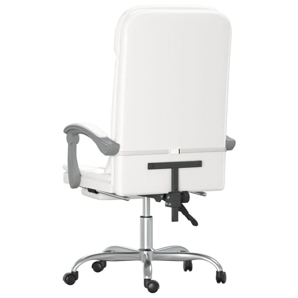VIDAXL Fauteuil de massage inclinable de bureau Blanc Similicuir