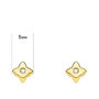 Voir la diapositive 2 : L'ATELIER D'AZUR Boucles d'Oreilles Etoiles Solitaires Diamants de Synthèse 0.03 Carats - Or 18 Carats 750 Jaune