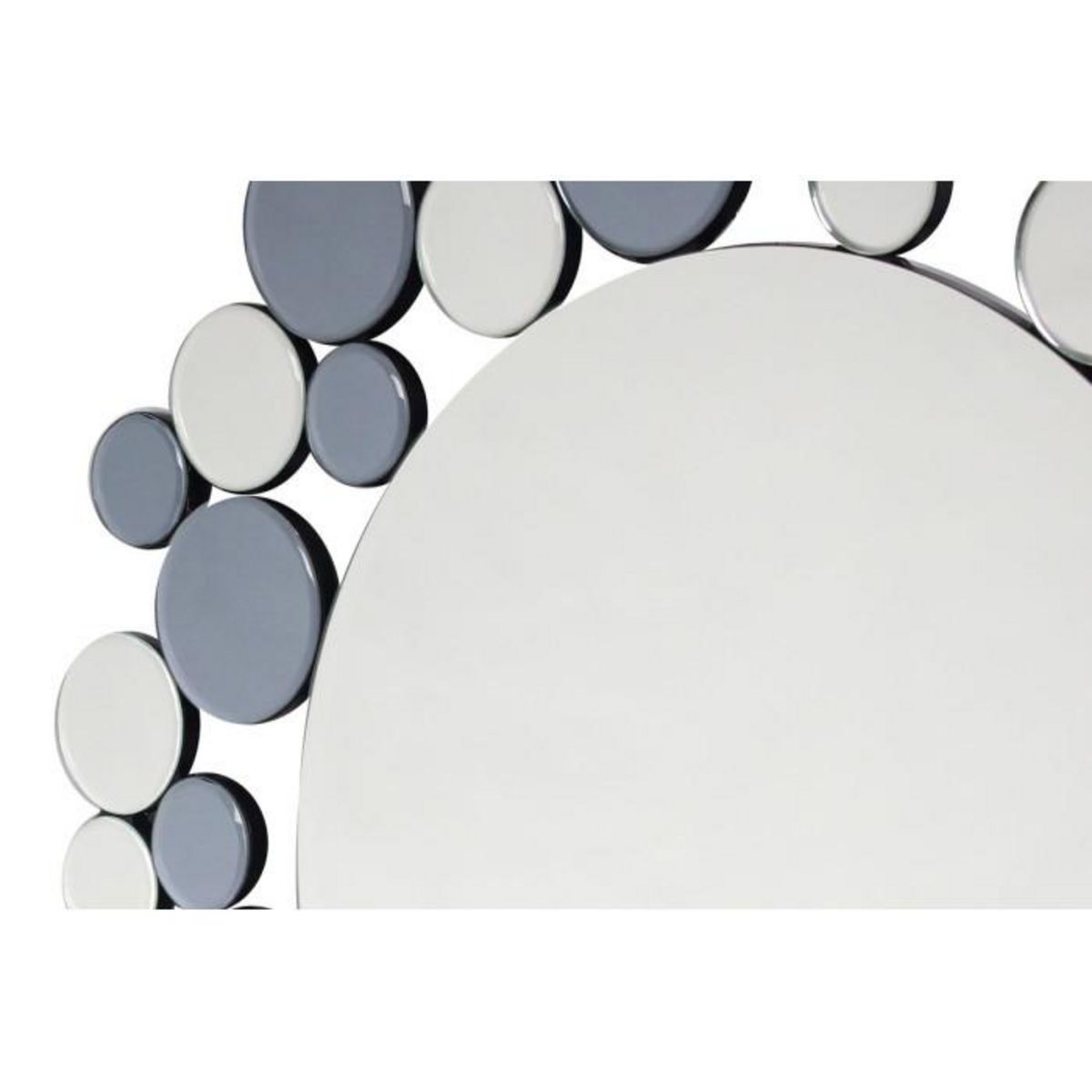 Paris Prix Miroir Mural Design  Bubble  80cm Gris & Argent