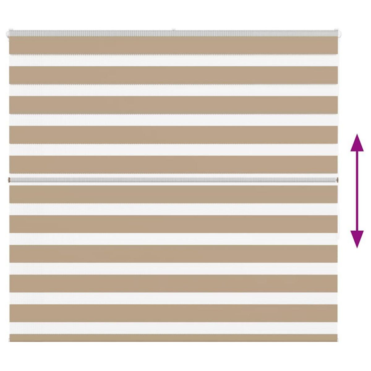 VIDAXL Store zebre marron sable largeur du tissu 160,9 cm polyester