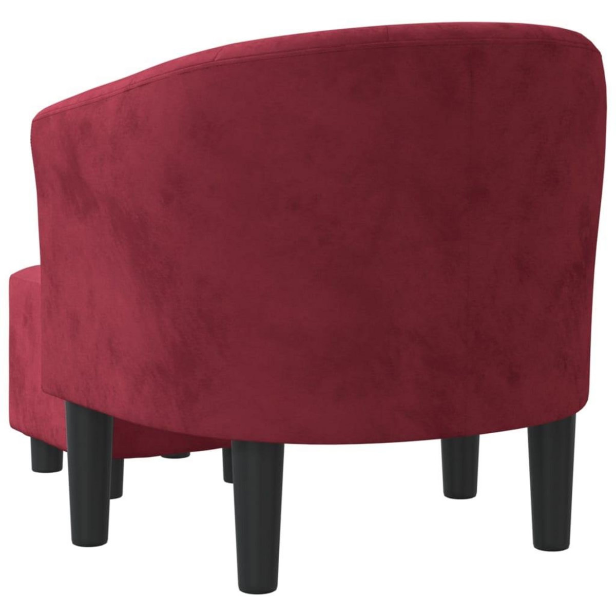 VIDAXL Fauteuil avec repose-pied rouge bordeaux velours
