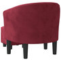 Voir la diapositive 5 : VIDAXL Fauteuil avec repose-pied rouge bordeaux velours