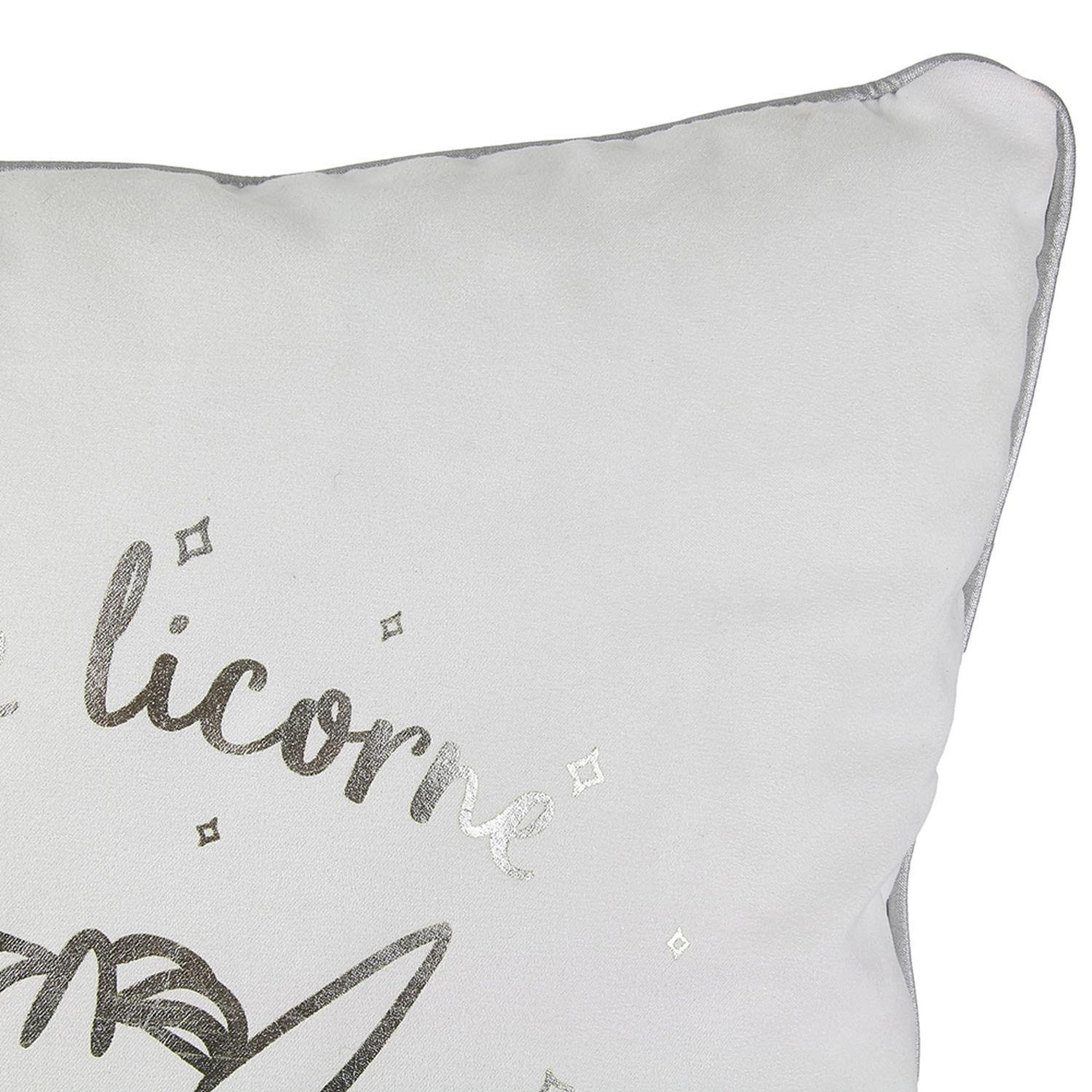 Voir la diapositive 3 : The Home Deco Factory Coussin licorne - 40 x 40 cm - argent